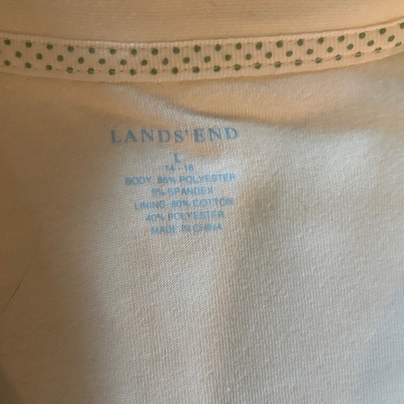 Lands' End White Fleece Vest - Picture 2 of 2